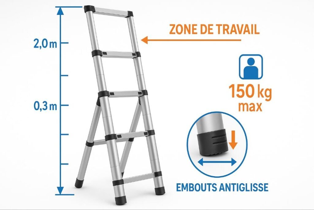 Critères techniques échelles télescopiques