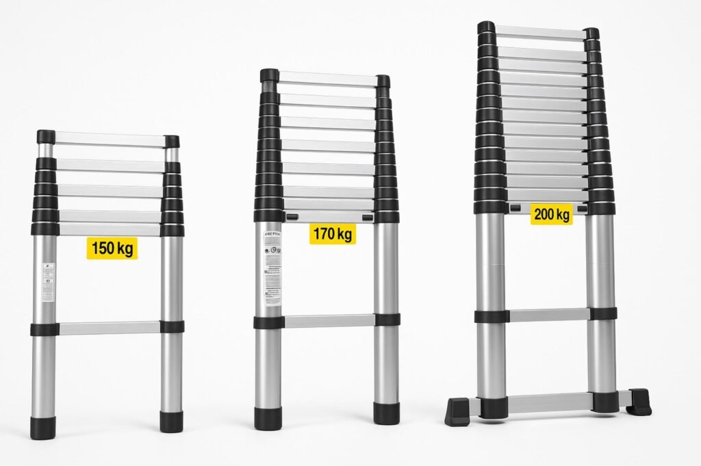 Différentes capacités (150-200 kg), types de modèles, spécifications fabricant