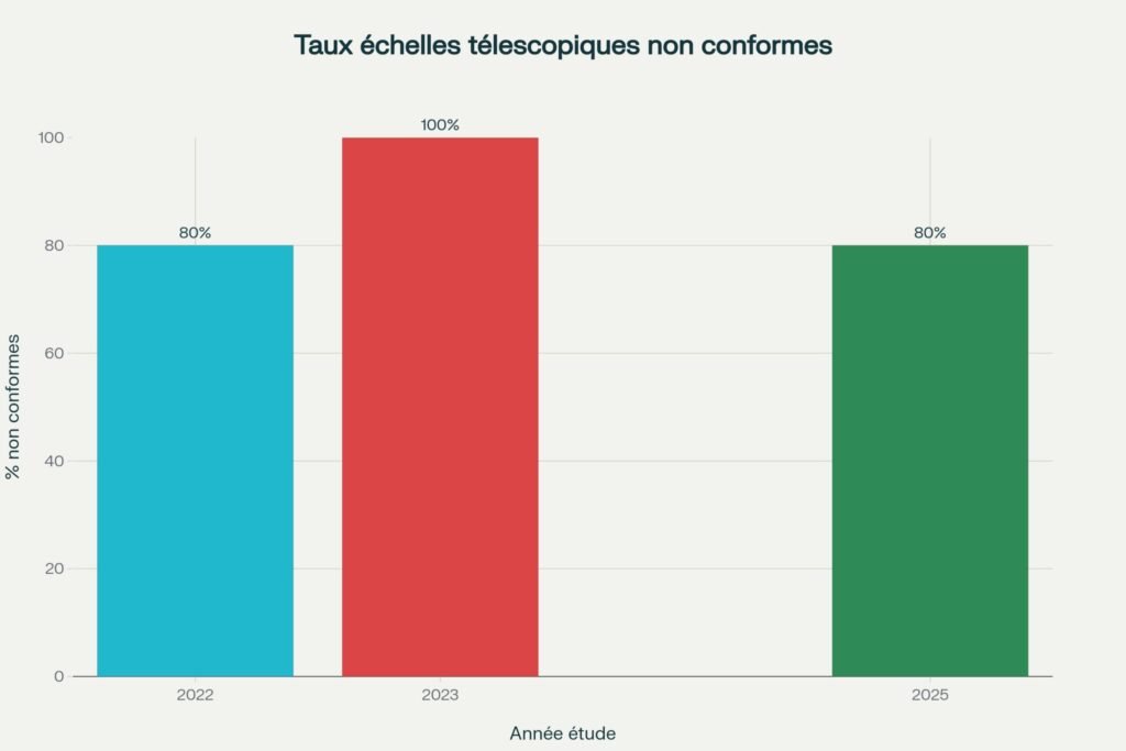 Non-compliance des échelles télescopiques
